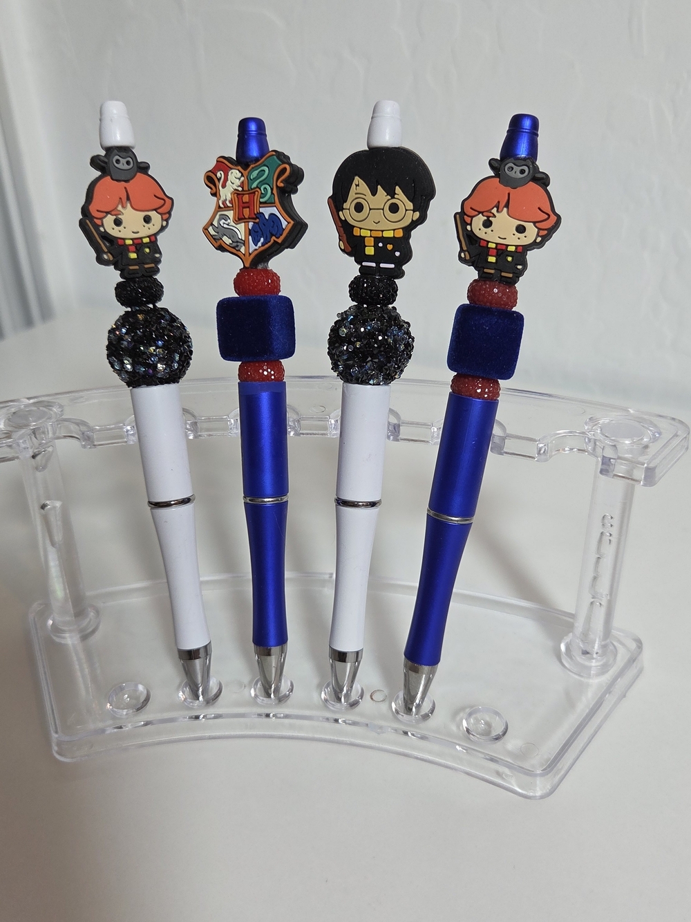 NWT Handcrafted Wizarding World Beaded Pens ✨ Set of 4 Custom Harry Focal Pens